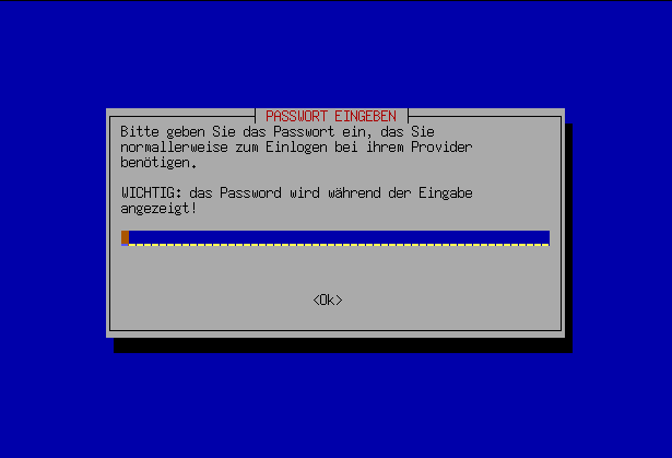 PPPoE-Konfiguration - Passwort