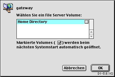MacOS 9.x - Anmelden von Laufwerken