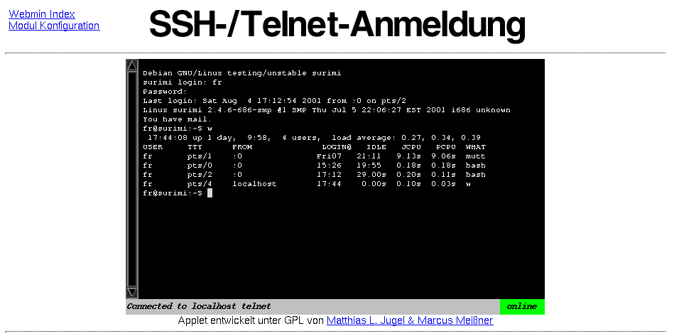 Kategorie Andere - SSH-/Telnet-Login