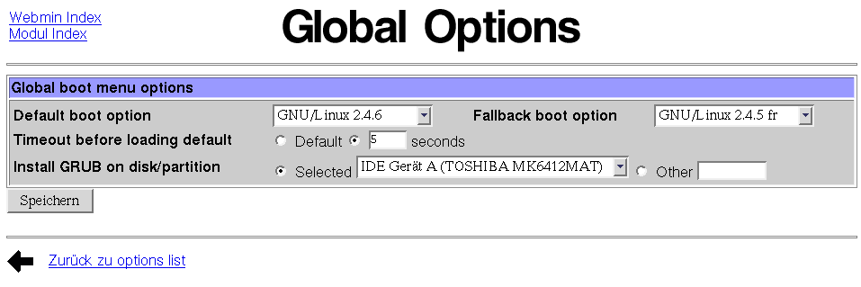 Kategorie Hardware - GRUB - Global Options