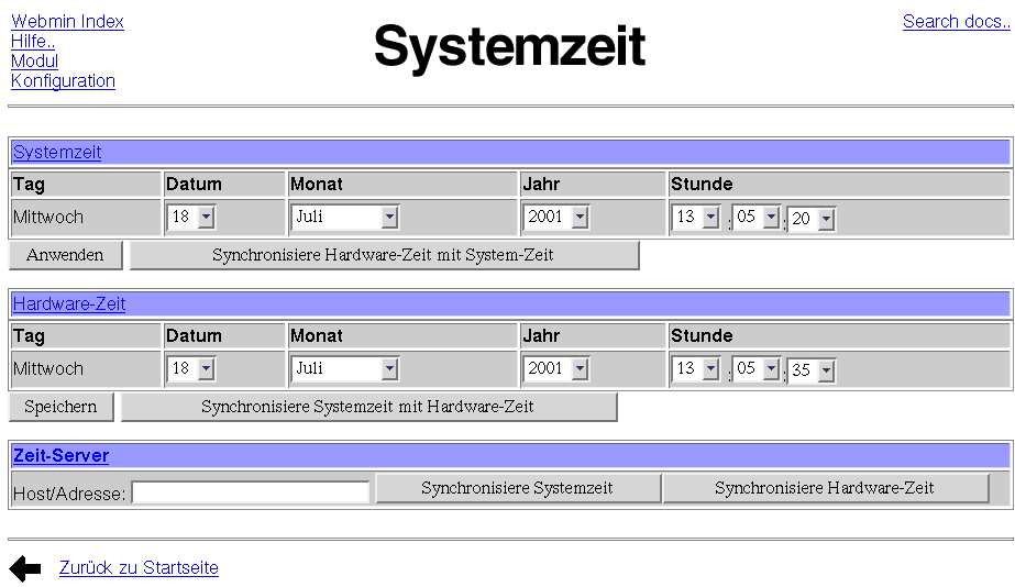 Kategorie Hardware - Systemzeit