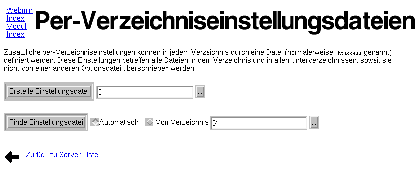 Kategorie Server - Apache - Per-Verzeichniseinstellungen