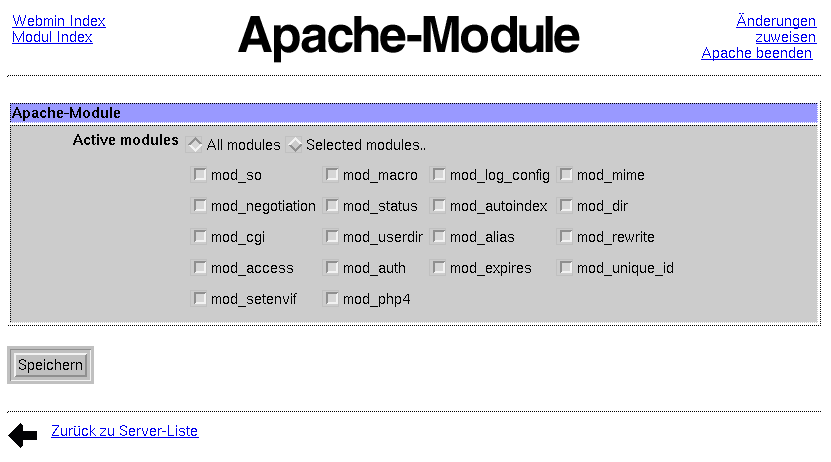 Kategorie Server - Apache - Apache-Module