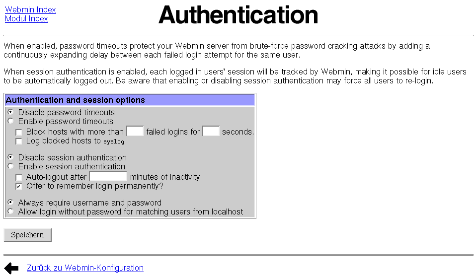 Webmin - Authentication