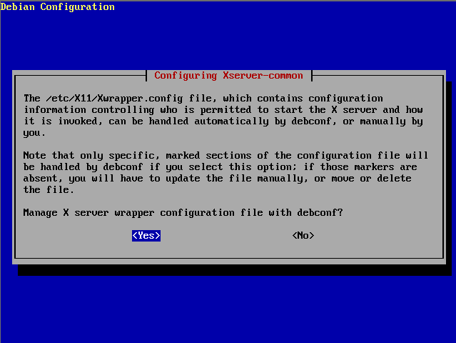XFree-4.x-Installation - Debconf-Xwrapper