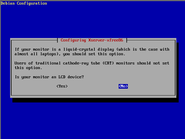 XFree-4.x-Installation - Monitor-Typ