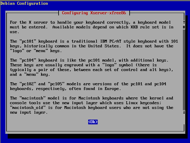 XFree-4.x-Installation - Tastatur, Schritt 2