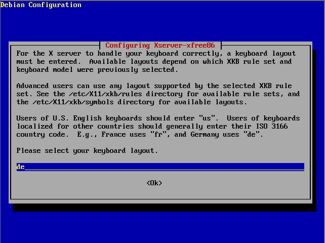 XFree-4.x-Installation - Tastatur, Schritt 4