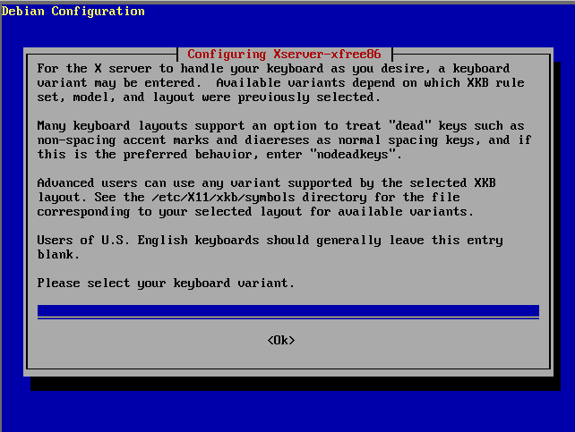 XFree-4.x-Installation - Tastatur, Schritt 5